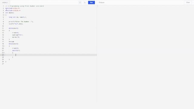C Programming using Convert Number into Word. смотреть онлайн