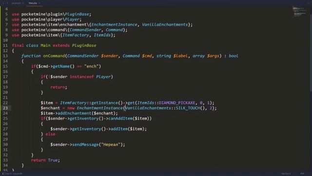 Плагинописание BE | PocketMine 4.0.x | Чарование предметов смотреть онлайн