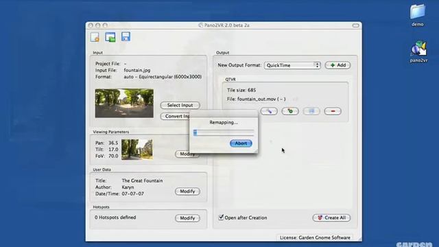 Данные пользователя в Pano2VR смотреть онлайн