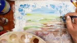 Как легко нарисовать весенний пейзаж гуашью. Рисуем весну поэтапно. Правополушарное рисование.