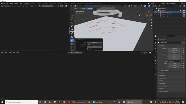 How to create perfect UV for any spline with custom Profile Curve in Geometry Nodes in Blender? смотреть онлайн