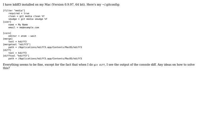 Apple: Using kdiff3 as default git diff viewer on Mac OS смотреть онлайн