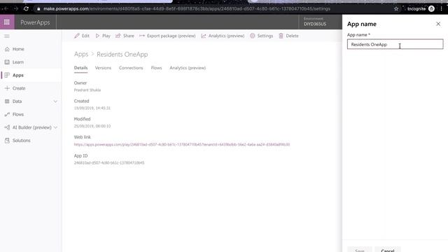 How to change the name of your PowerApps? (Renaming your app, Quick Tip) смотреть онлайн