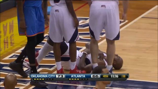 Hawks vs Thunder | Anthony Tolliver Highlights (12-19-2012) смотреть онлайн