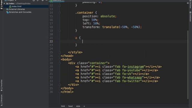 Как создать иконки социальных сетей HTML & CSS смотреть онлайн