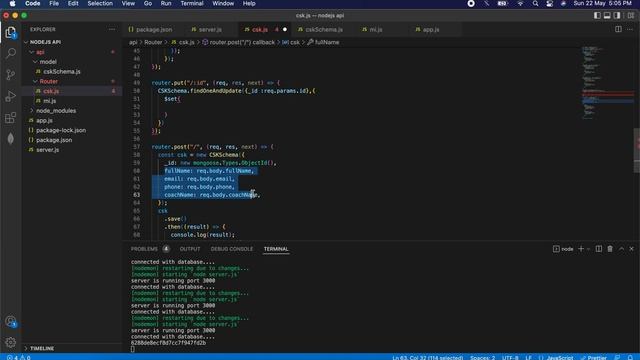 PUT request and patch : update data to the database : rest api using node.js express.js and mongoDB смотреть онлайн