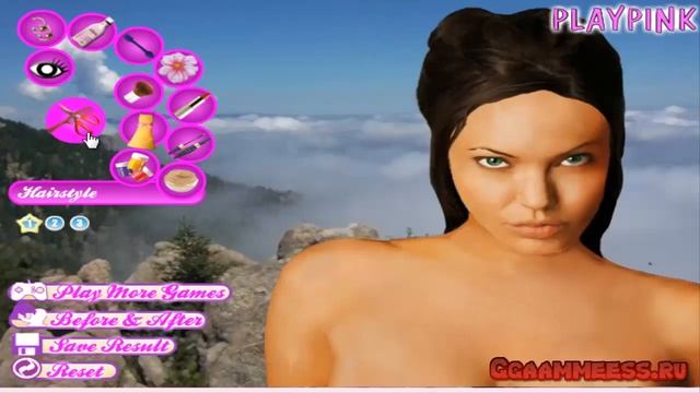 Игры для девочек Макияж Анджелины Джоли смотреть онлайн