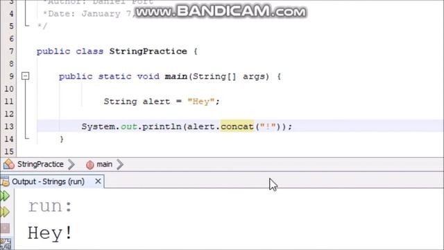 Java Tutorial 13: String method concat( ) and Immutability смотреть онлайн