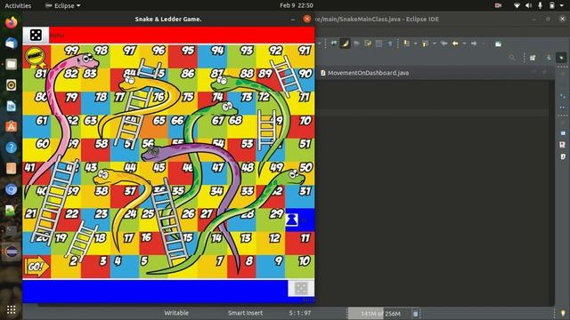 Create Snakes and ladder Game using Java version 1.0 @codewithashu2601 смотреть онлайн