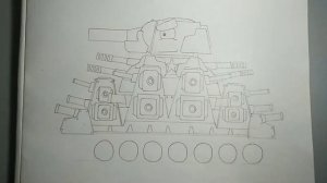 Как нарисовать танк кв-44м || How to draw a Кв-44м tank