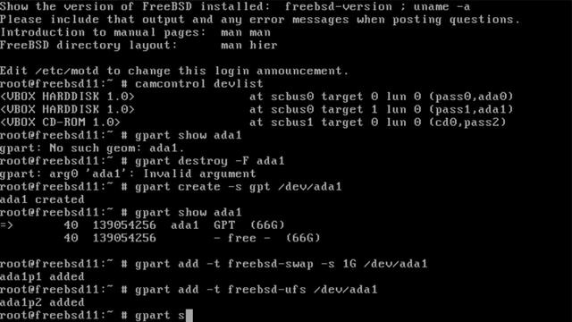 FreeBSD 11.2. Добавление жесткого диска смотреть онлайн