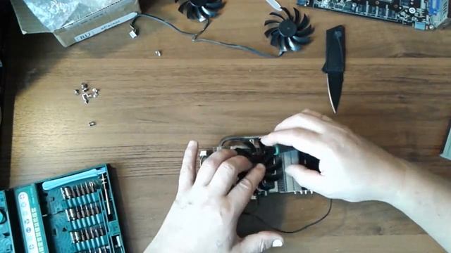 Ремонт видеокарты nVidia GeForce GTX560 TI замена вентиляторов смотреть онлайн