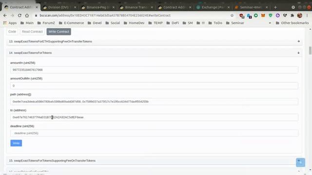DeFi. Работа со смарт контрактом на Solidity напрямую из эксплорера. смотреть онлайн