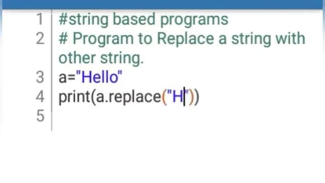Program to replace a string with another string in Python. смотреть онлайн