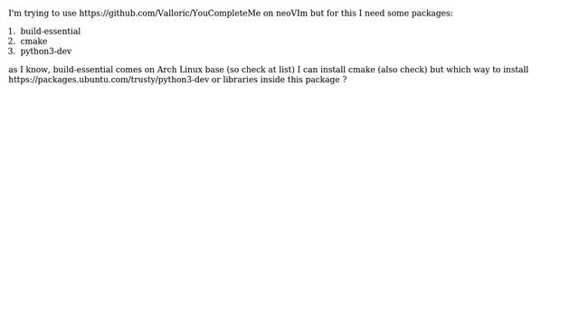 Ways to install python3-dev or python3-devel on Arch Linux смотреть онлайн
