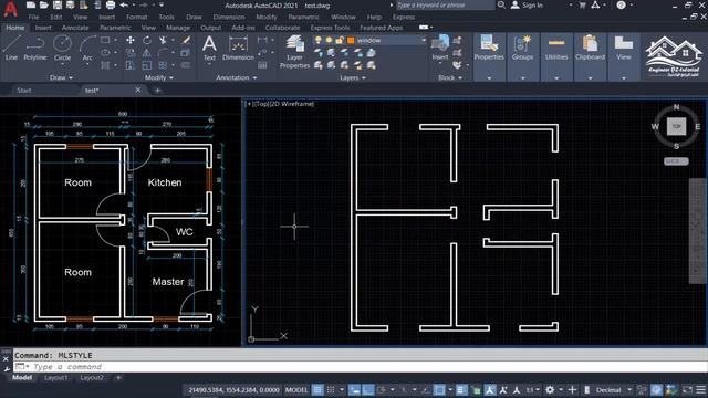 AutoCAD practice: simple small floor plan drawing смотреть онлайн