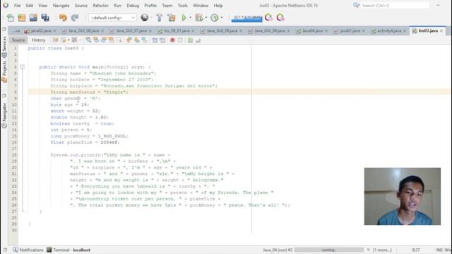 Instructional Resources 03: Java Variables and Data Types смотреть онлайн