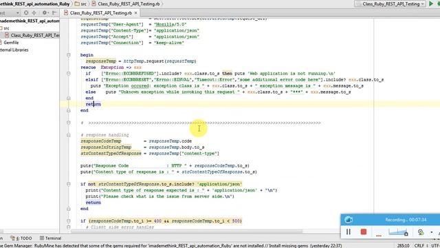 REST API testing using Ruby programming NET HTTP gem Part 2 Coding detail, sample request and resp смотреть онлайн