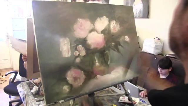Научиться рисовать букет роз, цветы, натюрморт , уроки в Москве, Сахаров смотреть онлайн
