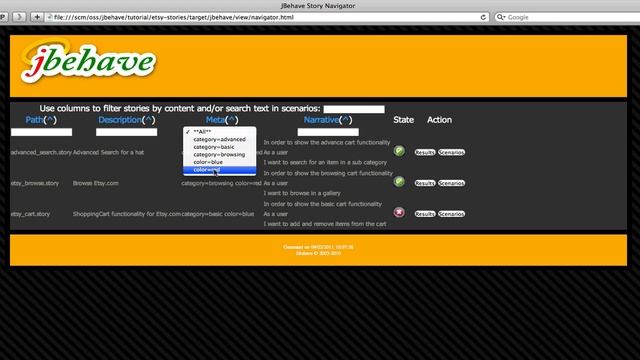 JBehave 3.2 Story Navigator (preview) смотреть онлайн