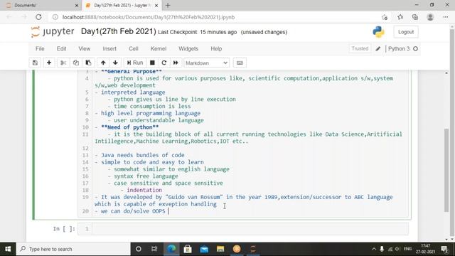 Day1||Python Tutorial For Beginners in Telugu | Python Programming Language Tutorial in Telugu l TT смотреть онлайн