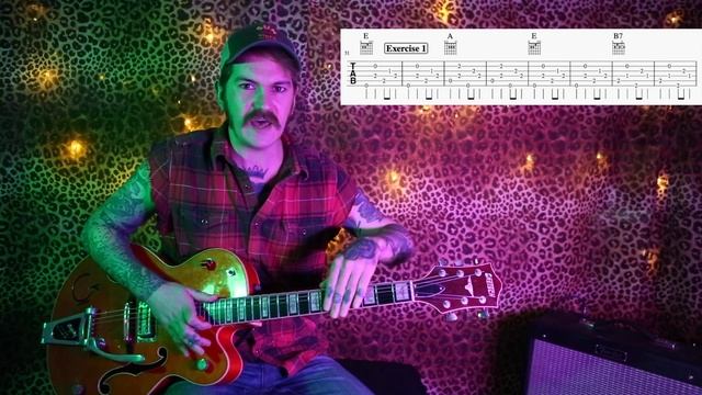 Country Rockabilly Picking Guitar Lesson - X Ray Cat Trio смотреть онлайн