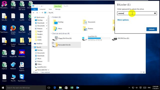 How to put password on usb flash by BitLocker of windows 10 смотреть онлайн
