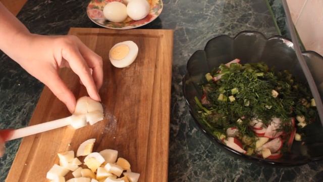САЛАТ ИЗ РЕДИСА С ЯЙЦОМ. смотреть онлайн