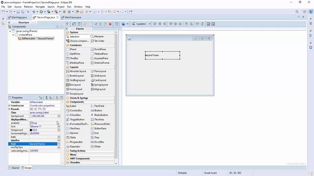 Java jFrame transfer data from one jFrame to another jFrame | Java Swing | Eclipse смотреть онлайн