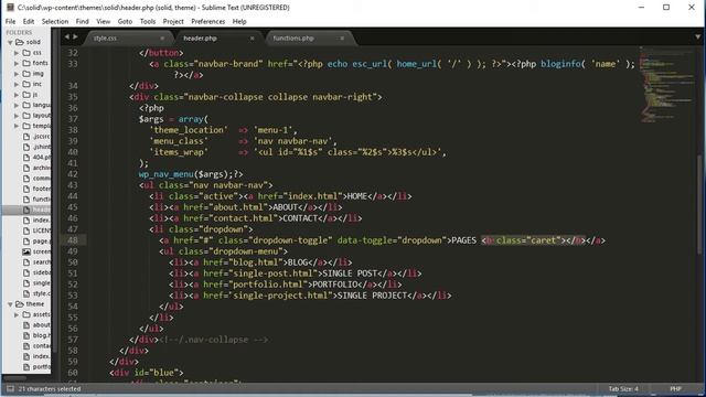 Создание шаблона WordPress - Урок 4 создание и вывод меню. смотреть онлайн