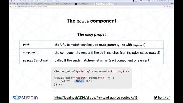 BoulderJS: Frontend Authenticated Routes with react-router смотреть онлайн