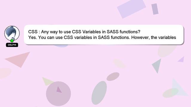 CSS : Any way to use CSS Variables in SASS functions? смотреть онлайн
