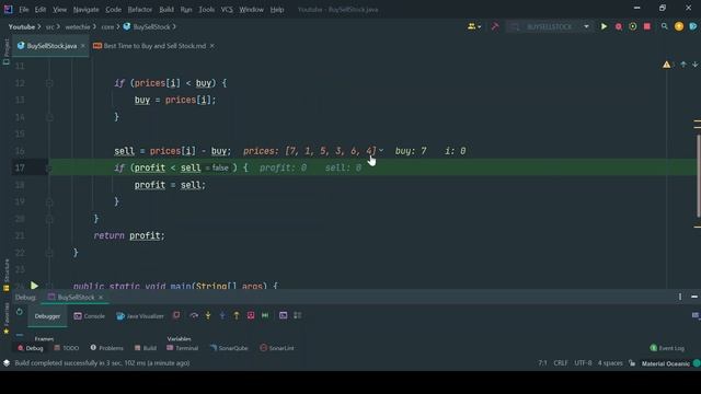 Best Time to Buy and Sell Stock | Java | WeTechie | #java #coding #javaprogramming #interview смотреть онлайн