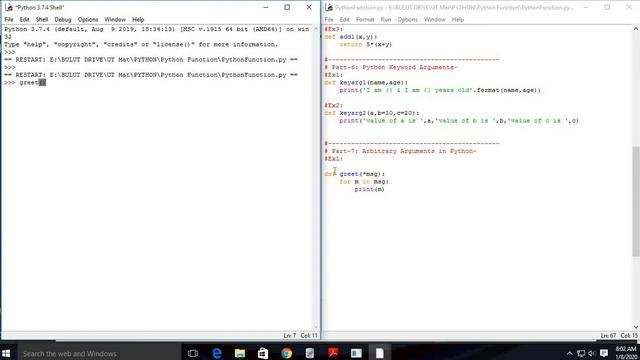 Arbitrary Arguments in Python : Part 7 смотреть онлайн