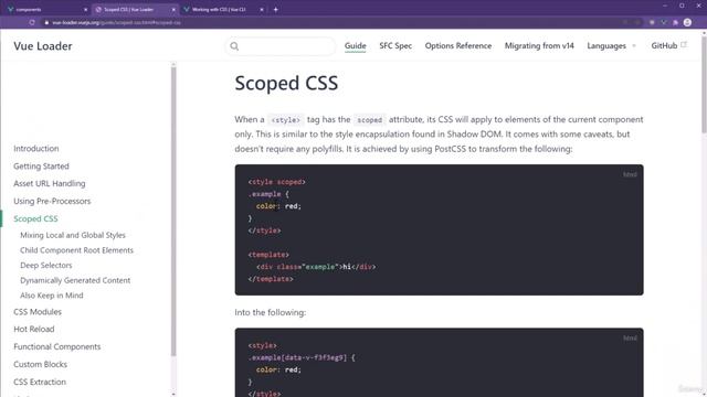 006 Component Styles (06 - Advanced Vue Components) смотреть онлайн