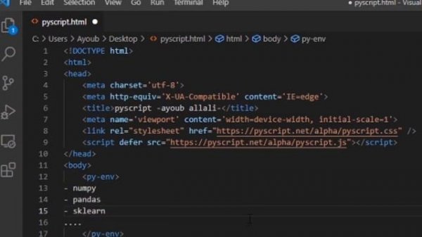 كيفية استعمال الفريموورك pyscript | دمج بايثون مع HTML