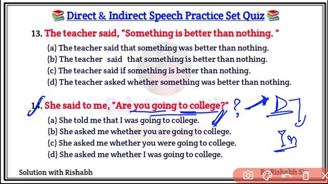 Direct and indirect speech | Direct and indirect speech in english grammar | Narration practice set смотреть онлайн