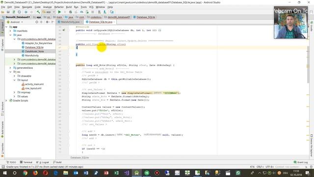 Android Database SQLite : Complete Tutorial With Code Sample смотреть онлайн