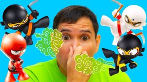 Малявки испортили воздух ПАПЕ! Игрушки Фарт Ниндзя.