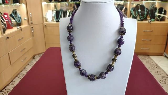 №60/ Камень Аметист - гармония и отдых | Бусы из каменной фиалки | Магазин SURPRISE/. смотреть онлайн