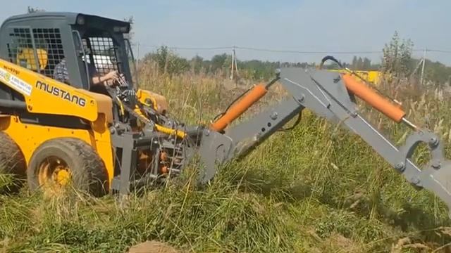 навесной экскаватор на мини-погрузчик смотреть онлайн