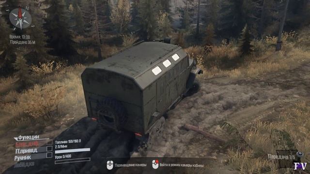 Spintires Mudrunner: Газ-3308 «Садко» [v.10.02.18] смотреть онлайн