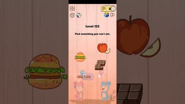 Brain crazy puzzle game LEVEL 122 (find something you cant eat) смотреть онлайн
