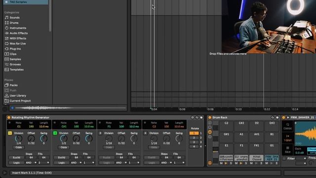 The Audio Guys Institute: Groovy drum patterns with rotating rhythm generator | Ableton Tutorials смотреть онлайн