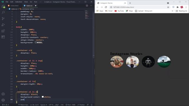 Instagram Stories Rebuild With Effect Using HTML & CSS смотреть онлайн
