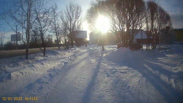 Видео за 12.01.23 года Еду в сторону дома вид камеры передней смотреть онлайн