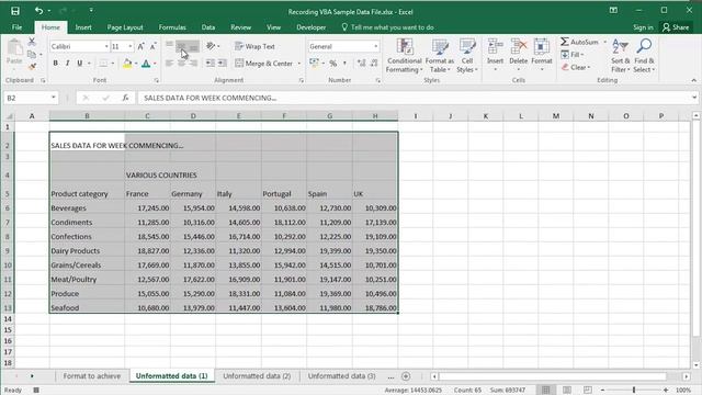 Microsoft Excel 2016 - Recording a Macro смотреть онлайн