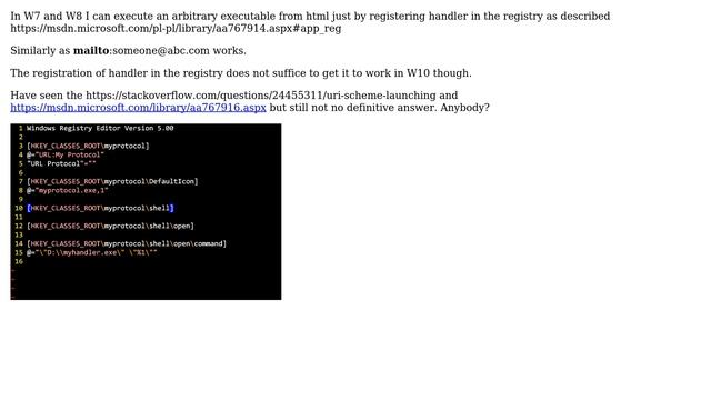 Register custom URI scheme handler in Windows 10 смотреть онлайн