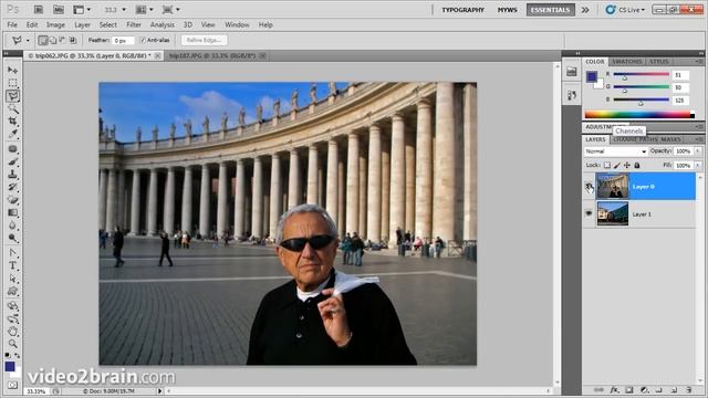 Adding a new background to an image in Photoshop CS5 смотреть онлайн